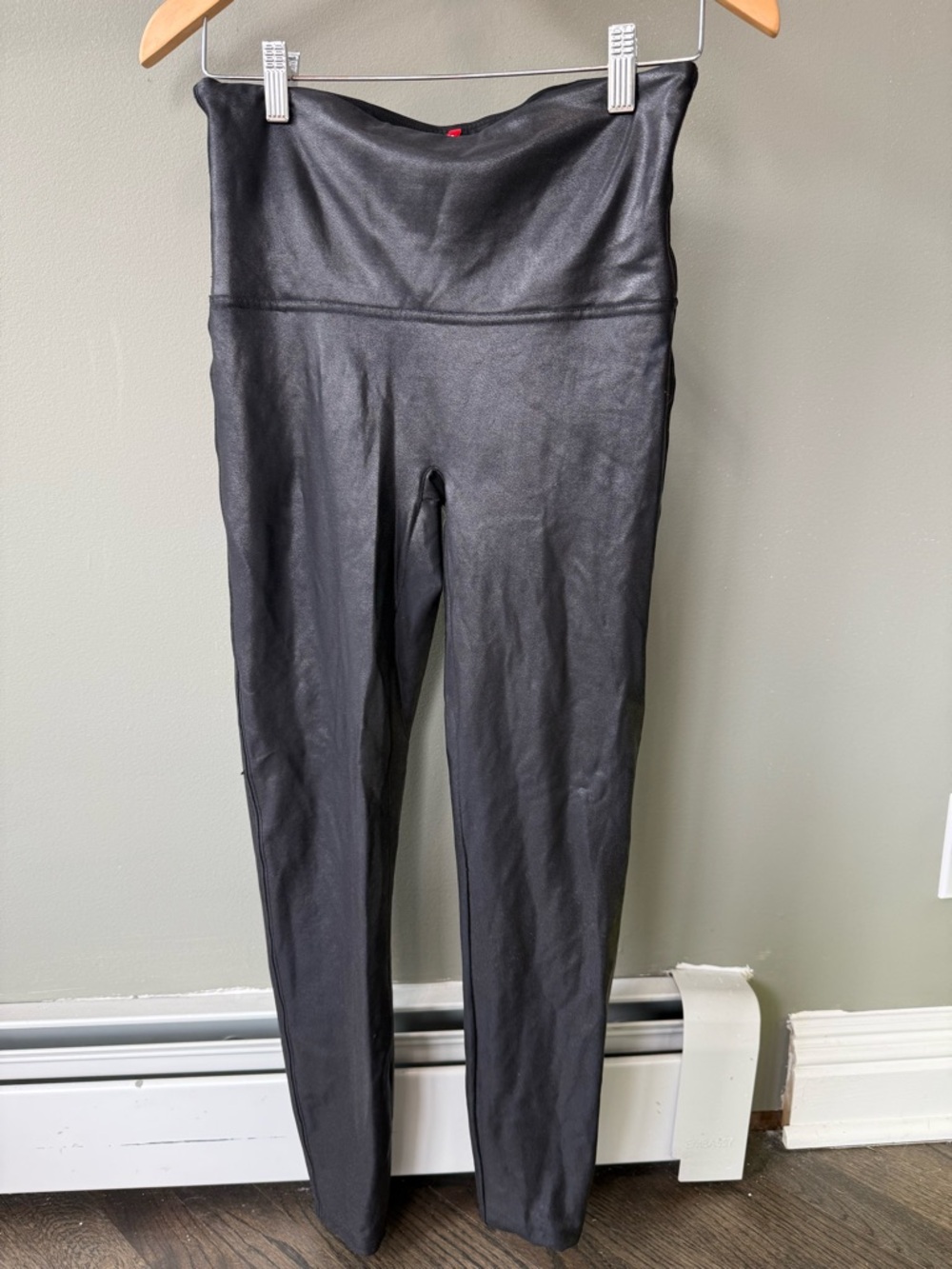 SPANX High-Rise Black Faux Leather Leggings